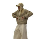 cardigan con bottoni e tasche frontali bottoncino